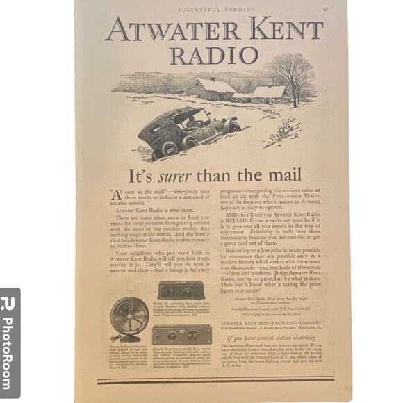 Atwater Kent Radios Print Magazine Advertisement March 1928 Frame Ready - Picture 2 of 5
